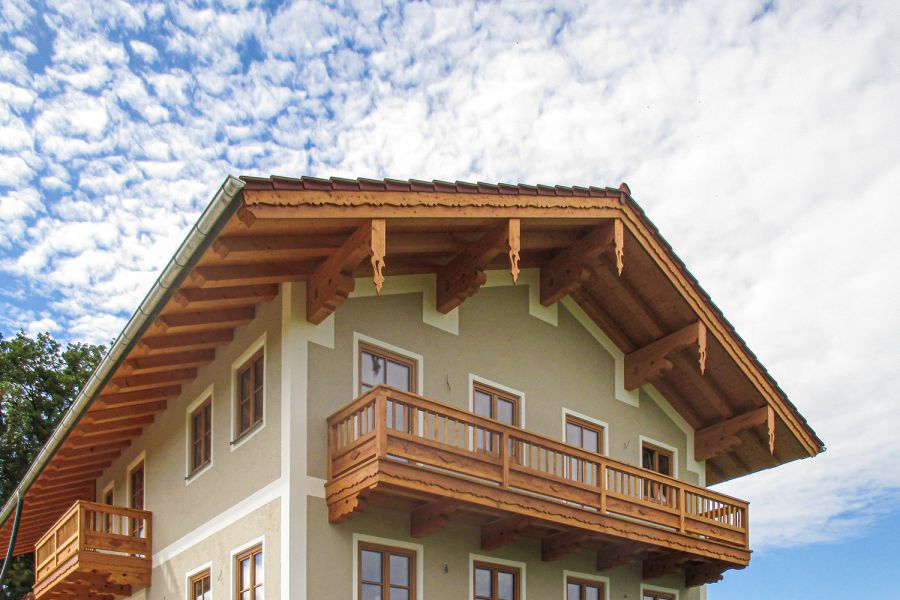 Dachstuhl eines Landhauses in Oberbayern