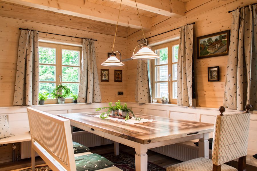 Innenausbau eines Holzhauses in Oberbayern