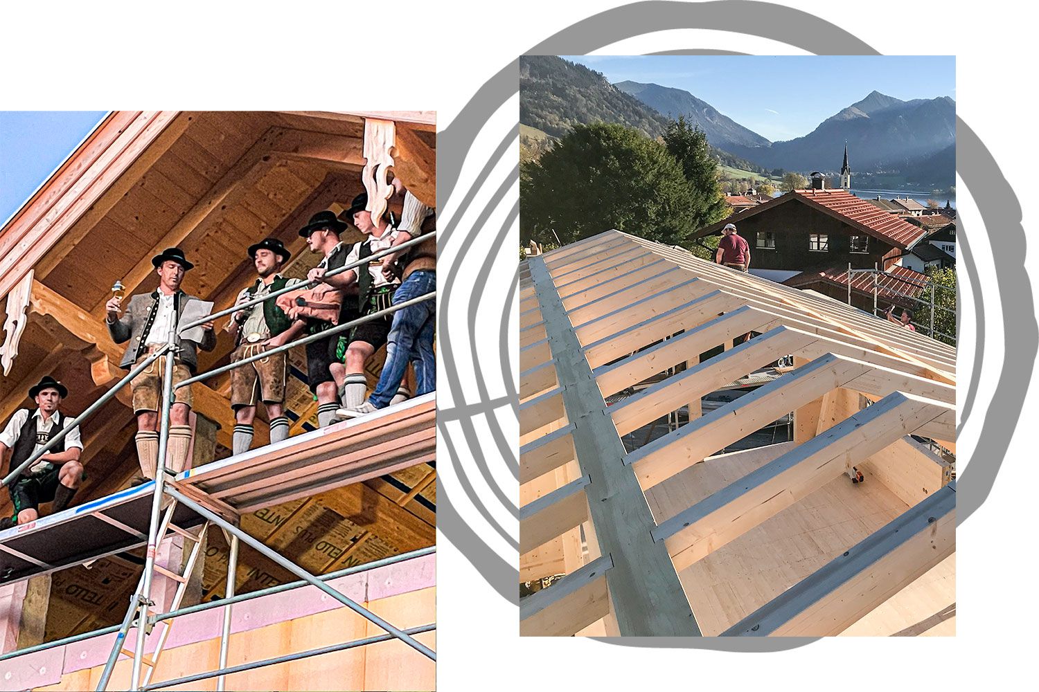 Arbeitsalltag auf der Baustelle bei der Zimmerei Gartmeier