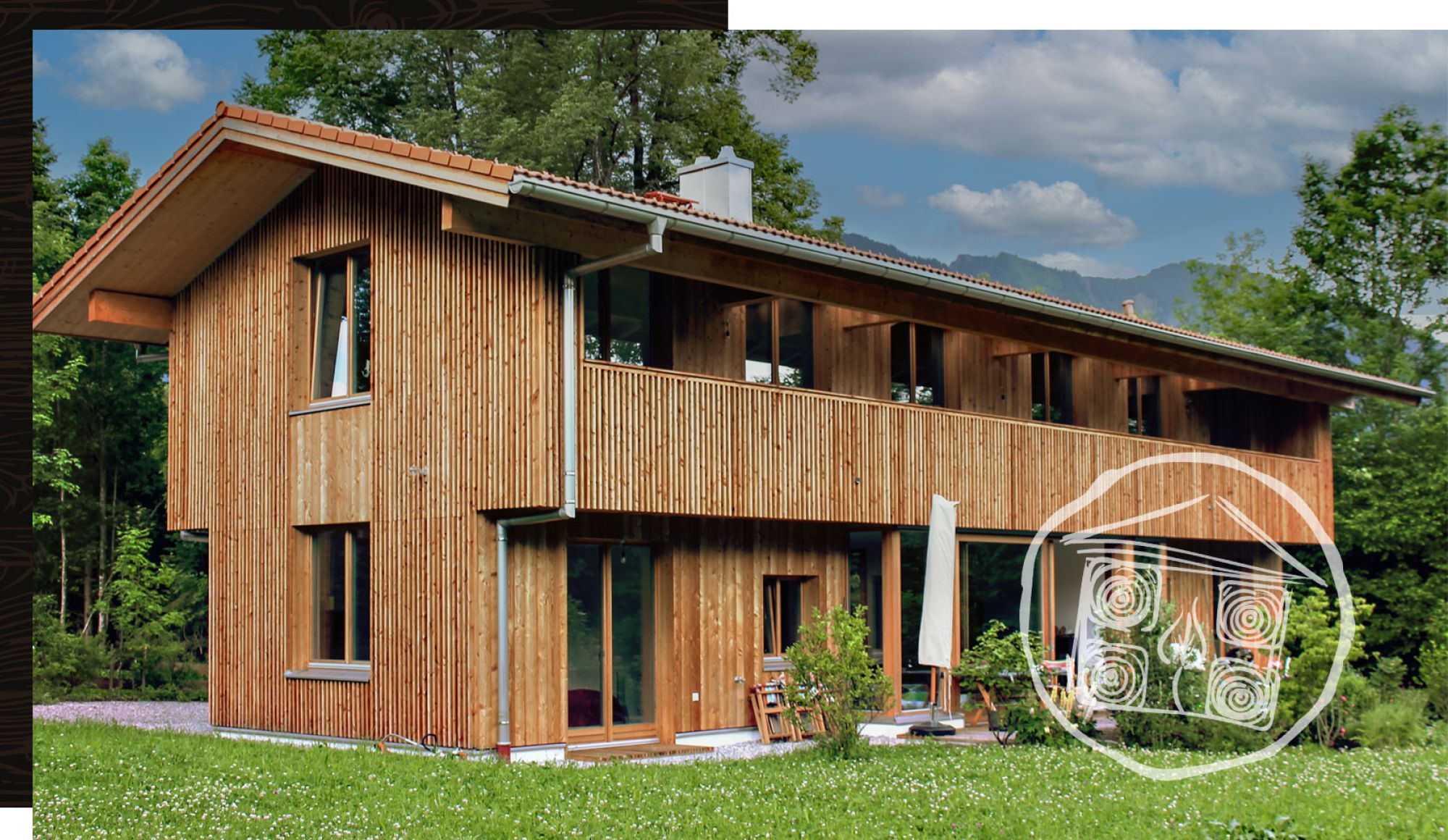 Modernes Einfamilienhaus als Holzhaus am Chiemsee